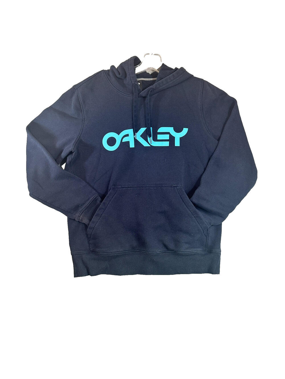 Oakley Hoodie Navy with Teal Logo Men's size Medium